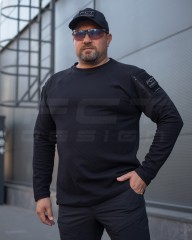 Лонгслів довгий рукав Зара чорна