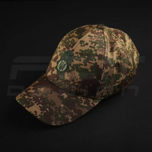 Кепка бейсболка тактическая с кокардой саржа Хищник пиксель G-0822 56