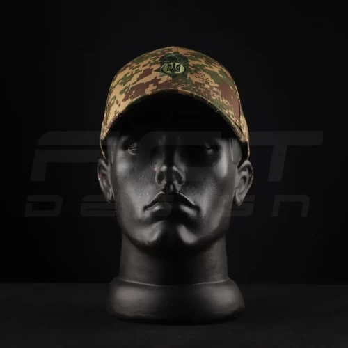 Кепка бейсболка тактическая с кокардой саржа Хищник пиксель G-0822 56
