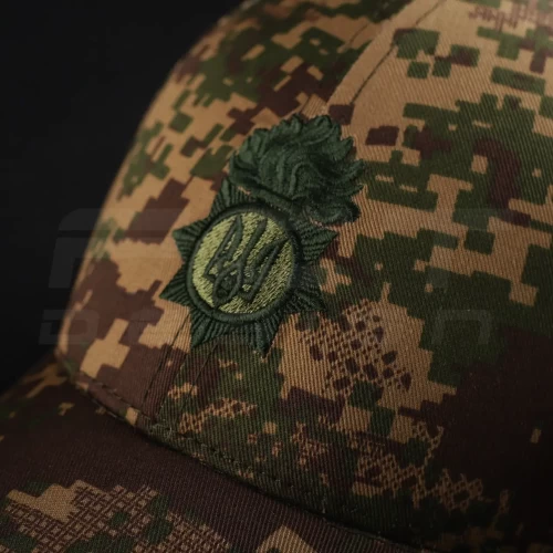 Кепка бейсболка тактическая с кокардой саржа Хищник пиксель G-0822 56