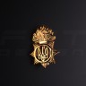 Беретный знак-Кокарда Национальной Гвардии Украины пластик НГУ/Пламя