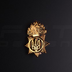 Беретний знак кокарда НГУ Національної Гвардії України Полум'я пластик