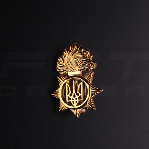 Беретний знак кокарда НГУ Національної Гвардії України Полум'я пластик  