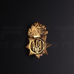 Беретный знак-Кокарда Национальной Гвардии Украины пластик НГУ/Пламя
