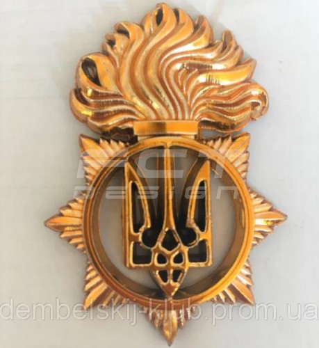 Беретний знак кокарда НГУ Національної Гвардії України Полум'я пластик  