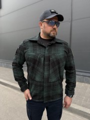 Тактична мілітарі Сорочка FCT утеплена в клітинку Зелена (22 номер)