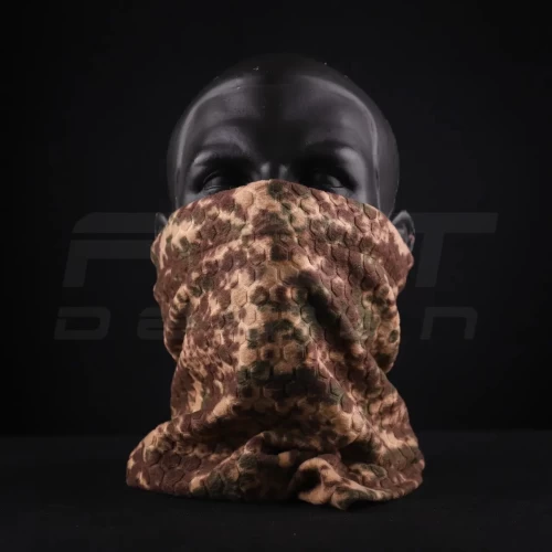 Бафф Гексагон з утяжкою,шарф-труба фліс соти Хижак піксель G-0822