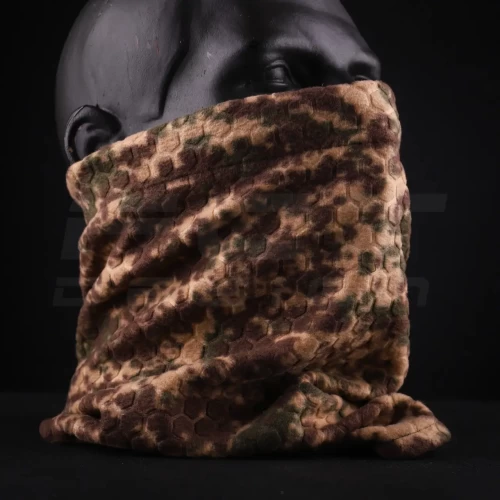 Бафф Гексагон з утяжкою,шарф-труба фліс соти Хижак піксель G-0822