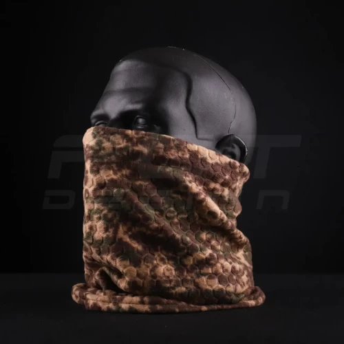 Бафф Гексагон з утяжкою,шарф-труба фліс соти Хижак піксель G-0822