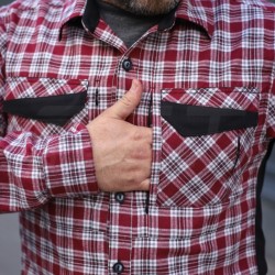 Тактична мілітарі Сорочка FCT Blackbeard демісезон в клітинку Червоно-біла (9 номер) 