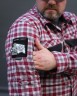 Тактическая милитари Рубашка FCT Blackbeard демисезон в клетку Красно-белая (9 номер)  40-42/3