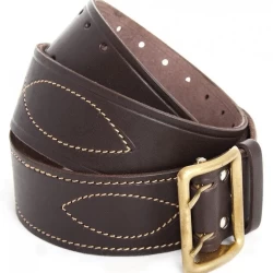 Ремень офицерский коричневый кожа