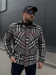 Тактична мілітарі Сорочка FCT утеплена в клітинку Сіро-червона (23 номер)