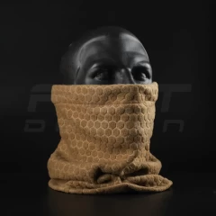 Бафф Гексагон с утяжкой,шарф-труба флис соты Койот