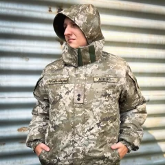 Бушлат зимовий Дюспо утеплений піксель ЗСУ