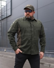 Тактична мілітарі Сорочка Сталкер FCT канвас стрейч хакі 