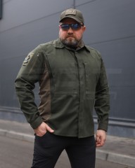 Тактична мілітарі Сорочка Сталкер FCT канвас стрейч хакі 