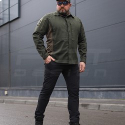 Тактична мілітарі Сорочка Сталкер FCT канвас стрейч хакі 