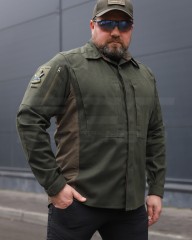 Тактична мілітарі Сорочка Сталкер FCT канвас стрейч хакі 