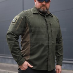 Тактична мілітарі Сорочка Сталкер FCT канвас стрейч хакі 