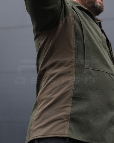 Тактическая милитари Рубашка Сталкер FCT конвас стрейч хаки  40-42/3