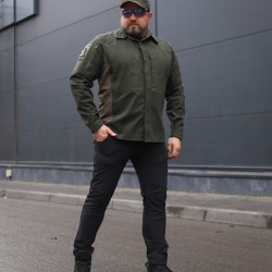 Тактична мілітарі Сорочка Сталкер FCT канвас стрейч хакі 