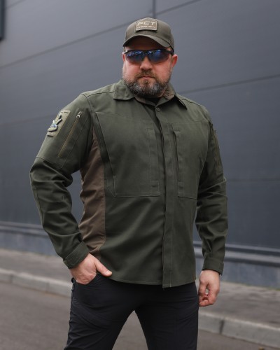 Тактична мілітарі Сорочка Сталкер FCT канвас стрейч хакі 40-42/3 40-42/3