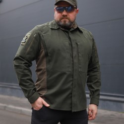 Тактична мілітарі Сорочка Сталкер FCT канвас стрейч хакі 