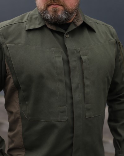 Тактична мілітарі Сорочка Сталкер FCT канвас стрейч хакі 40-42/3 40-42/3