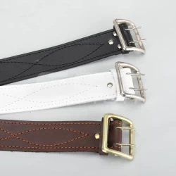 Ремень офицерский черный кожа