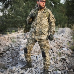 Костюм Горка 5 тактический демисезон пиксель ВСУ с налокотниками и наколенниками