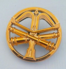 Кокарда артилерії золото пластик