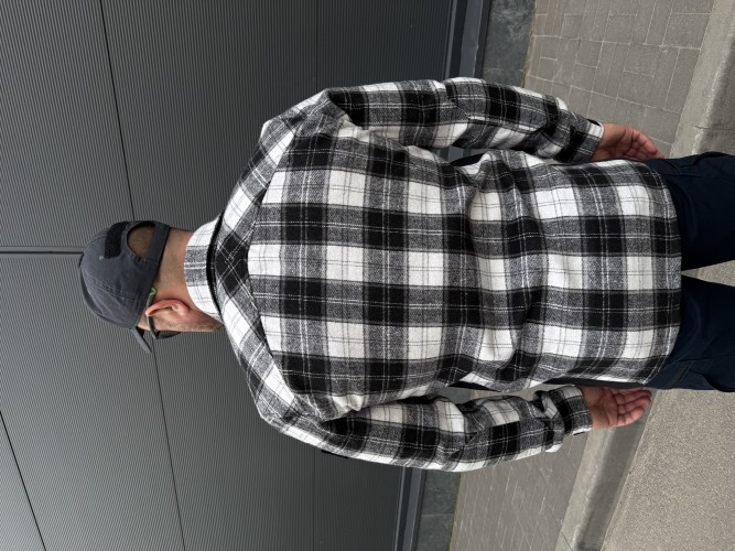 Тактична мілітарі Сорочка FCT утеплена в клітинку Чорно-біла (27 номер) 40-42/3 40-42/3