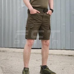 Шорты Милитари коттон стрейч хаки
