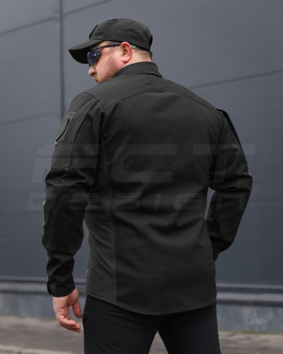 Тактична мілітарі Сорочка Сталкер FCT канвас стрейч чорна 40-42/3 40-42/3