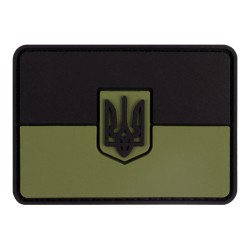 Шеврон/патч резиновый ПВХ "Флаг" зеленый