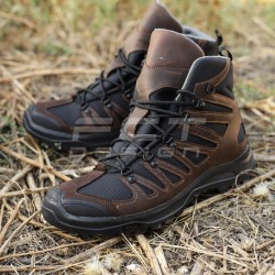 Ботинки тактические Викинг кожа коричневые демисезонные