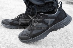 Кросівки тактичні Варяг шкіра на сітці чорні