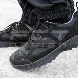 Кросівки тактичні Варяг шкіра на сітці чорні