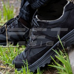 Кросівки тактичні Варяг шкіра на сітці чорні
