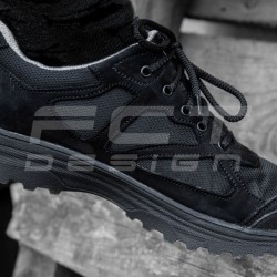 Кросівки тактичні Варяг шкіра на сітці чорні