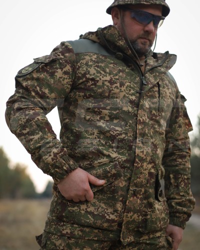 Костюм Гірка 5 тактичний демісезонний Хижак піксель G-0822 з налокітниками та наколінниками хижак 40-42/3 40-42/3