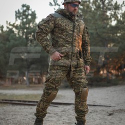 Костюм Горка 5 тактический демисезон Хищник пиксель G-0822 с налокотниками и наколенниками