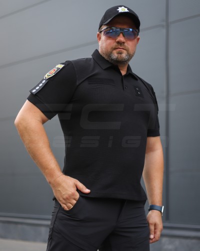 Футболка Поло тактична літня Zara Чорна клітка для поліції 42 42