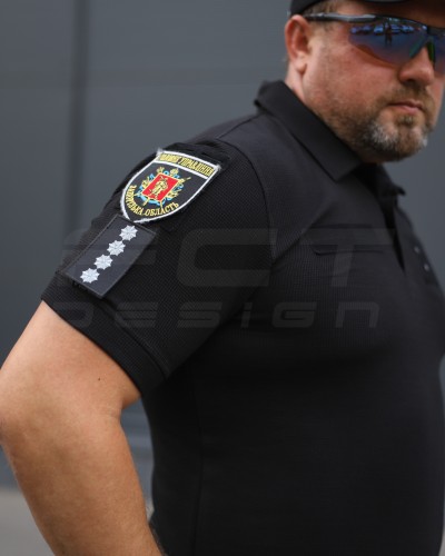 Футболка Поло тактична літня Zara Чорна клітка для поліції 42 42