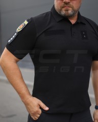 Футболка Поло тактична літня Zara Чорна клітка для поліції