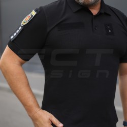 Футболка Поло тактическая летняя Zara Черная клетка для полиции