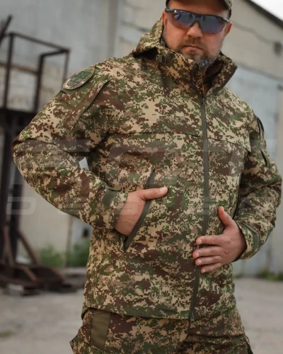 Куртка Ветровка Патрол на сетке Хищник пиксель G-0822 40-42/3