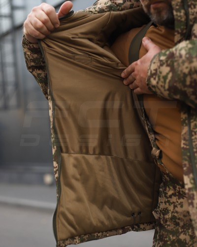 Куртка зимова 7 шар Синтепон водовідштовхувальний Хижак піксель G-0822 40-42/3 40-42/3