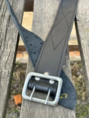 Ремінь офіцерський чорний шкіра УЦІНКА